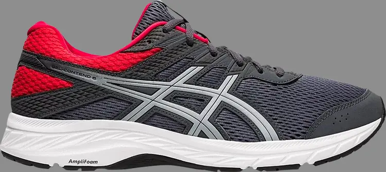 

Кроссовки gel contend 6 'carrier grey red' Asics, серый