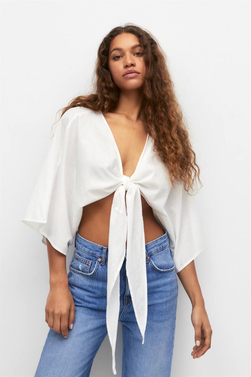 

Кимоно оверсайз с узлом Pull&Bear