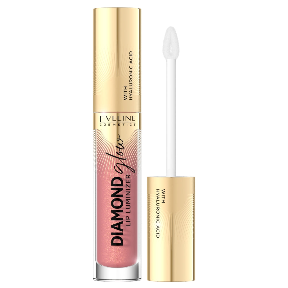 Блеск для губ Eveline Cosmetics Diamond Glow Lip Luminizer с гиалуроновой кислотой 04 Raspberry Sorbet 4,5мл цена и фото