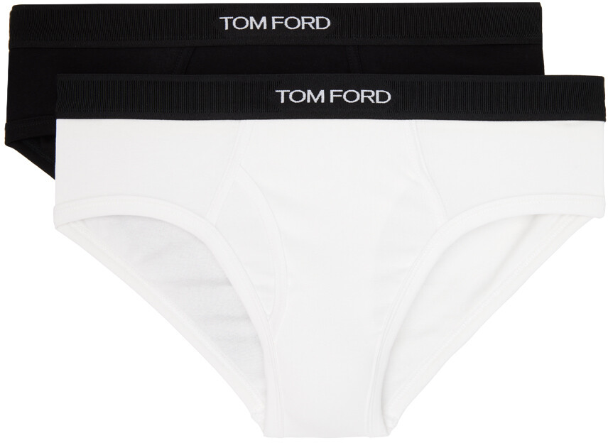 

Набор из двух черно-белых трусов TOM FORD