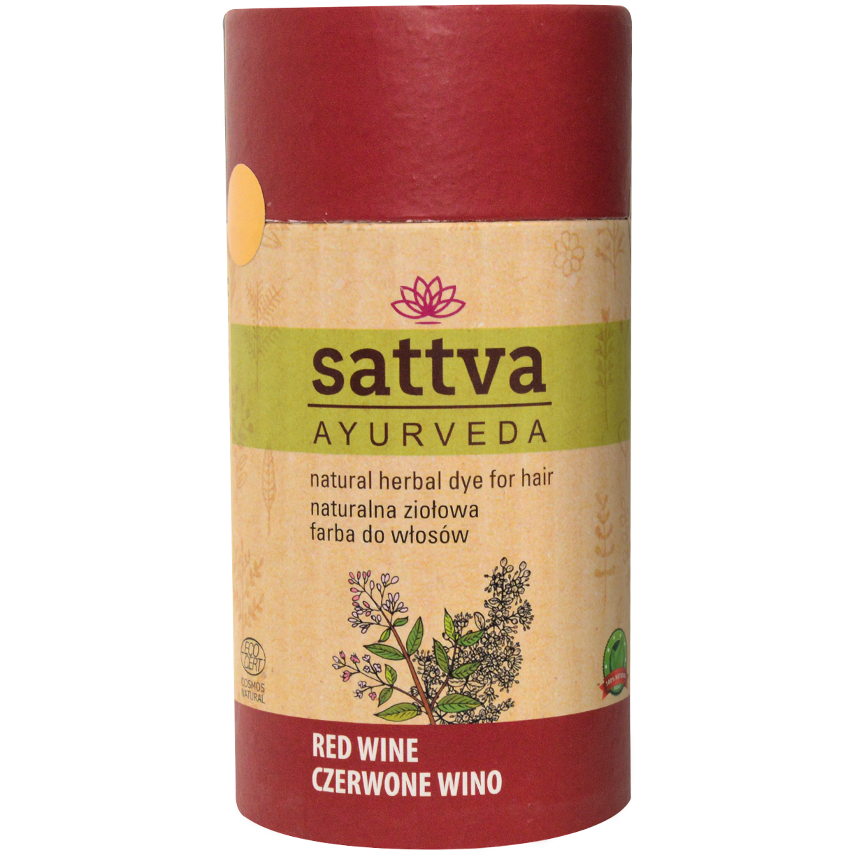 цена Sattva хна для волос красное вино, 150 г