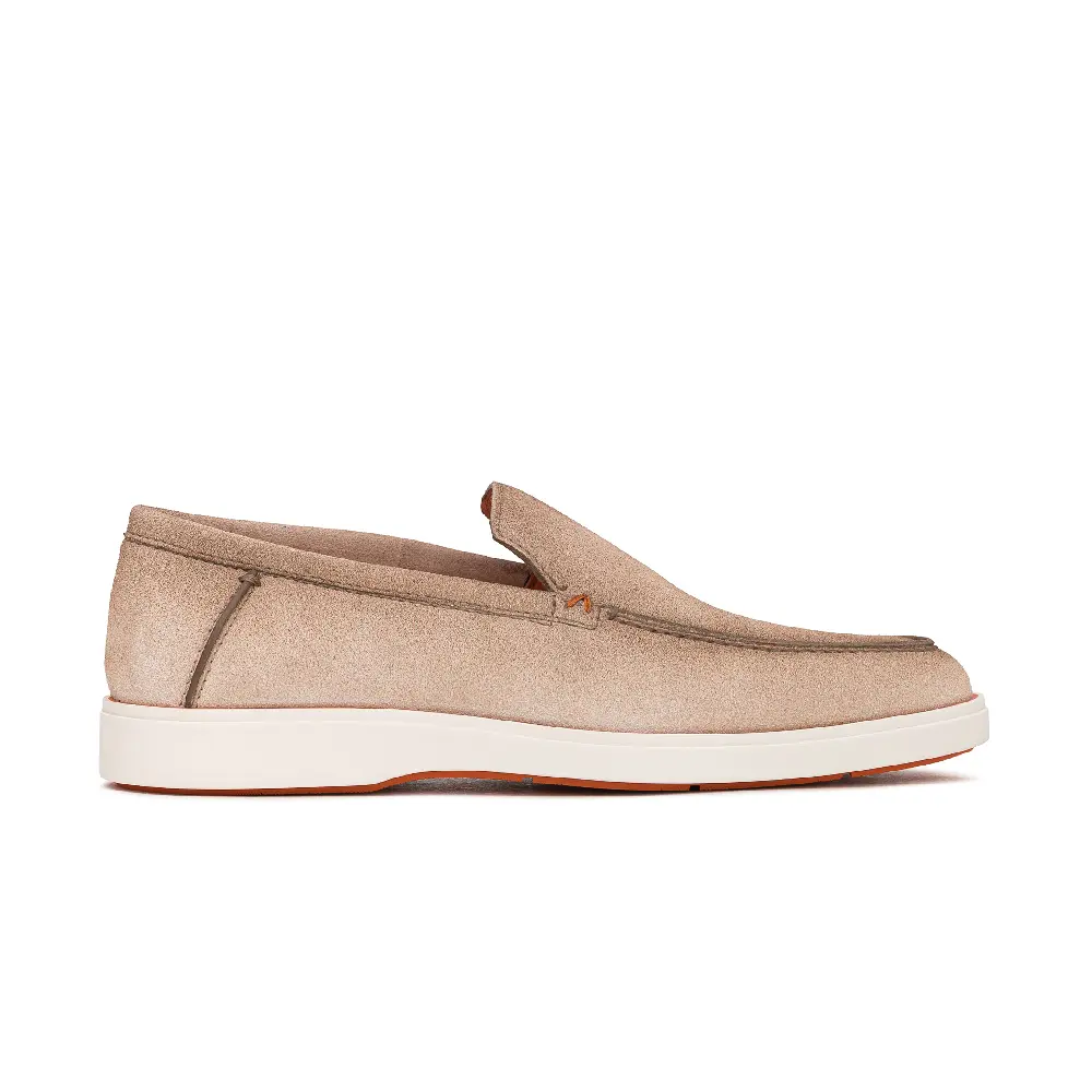 

Кожаные лоферы Santoni, бежевый