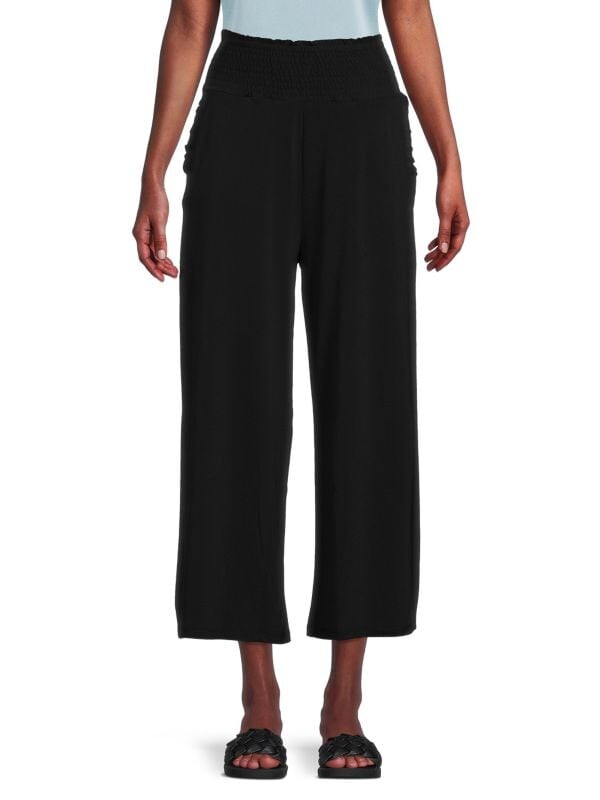 

Присборенные широкие брюки H Halston Black