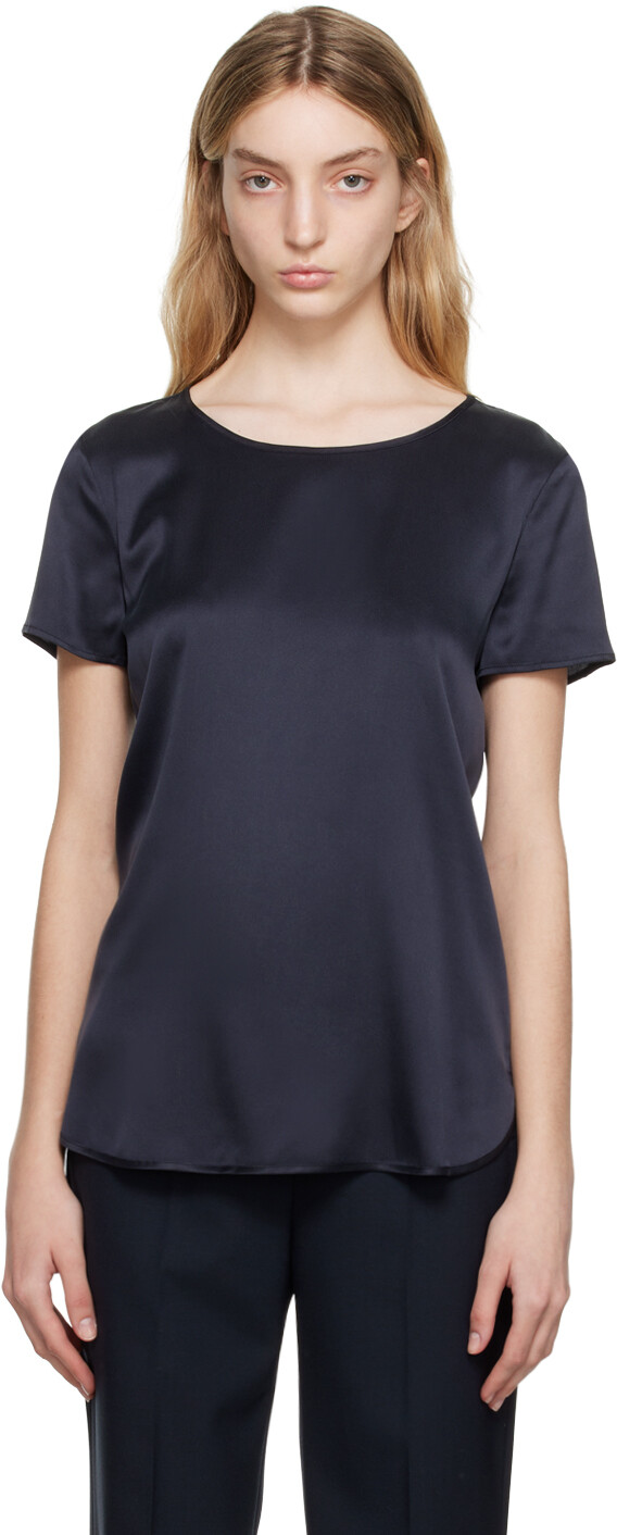 

Темно-синяя блуза Cortona Max Mara Leisure