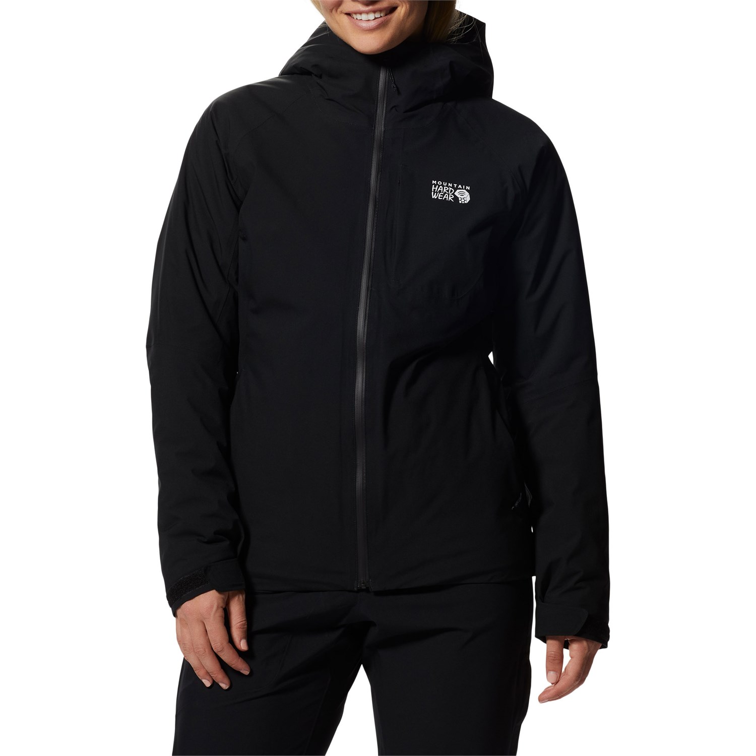 Куртка Mountain Hardwear Stretch Ozonic Insulated Jacket - Женская, черный куртка укороченная утепленная women s short padded jacket