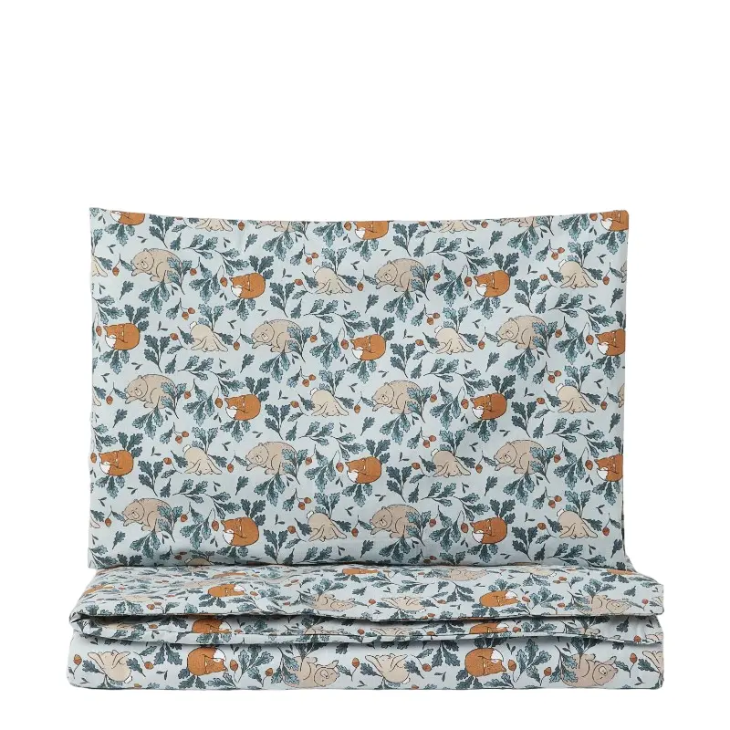 

Комплект односпального постельного белья H&M Home Animal, cветло-бирюзовый