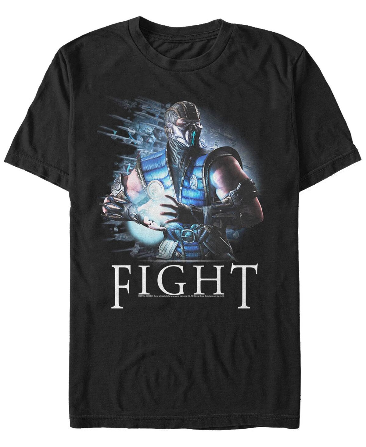 

Мужская футболка с коротким рукавом mortal kombat vs sub-zero Fifth Sun, черный