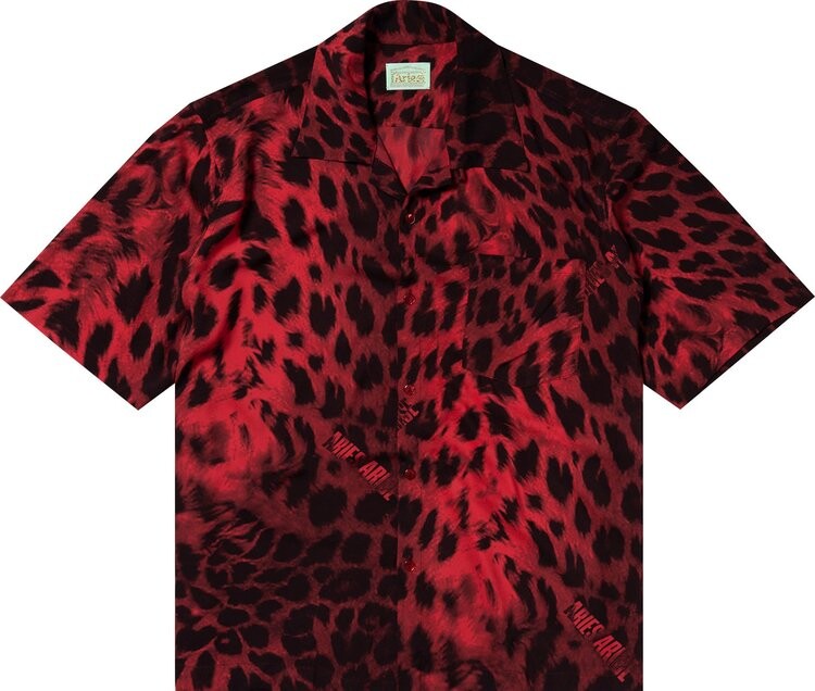 

Рубашка Aries Leopard Hawaiian Shirt 'Red', красный