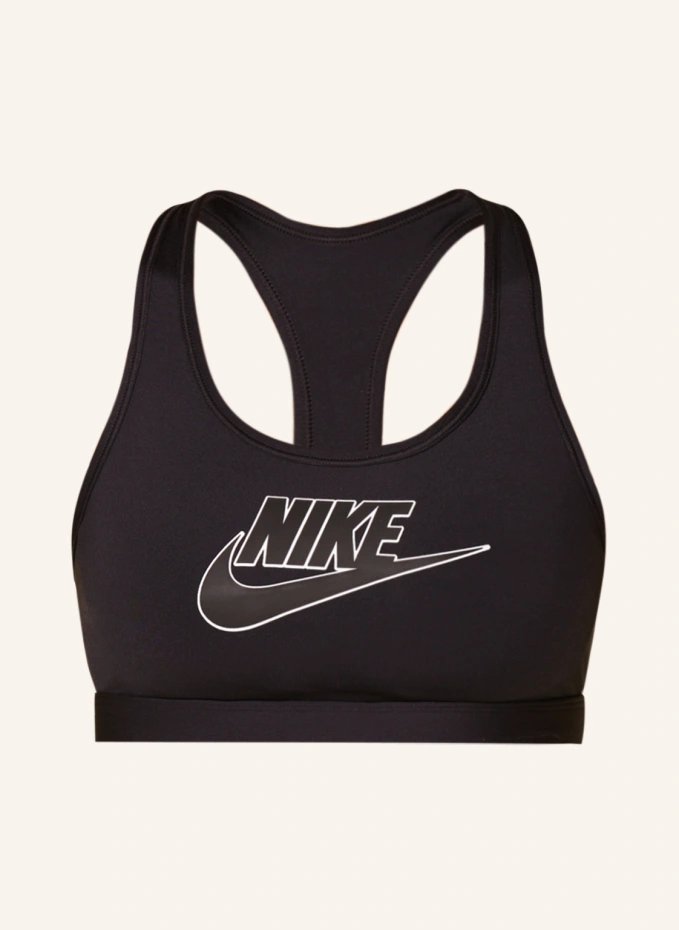 

Спортивный бюстгальтер swoosh Nike, черный
