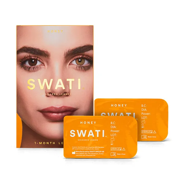

Цветные контактные линзы 1 месяц 1-Month Coloured Lenses Swati, цвет honey