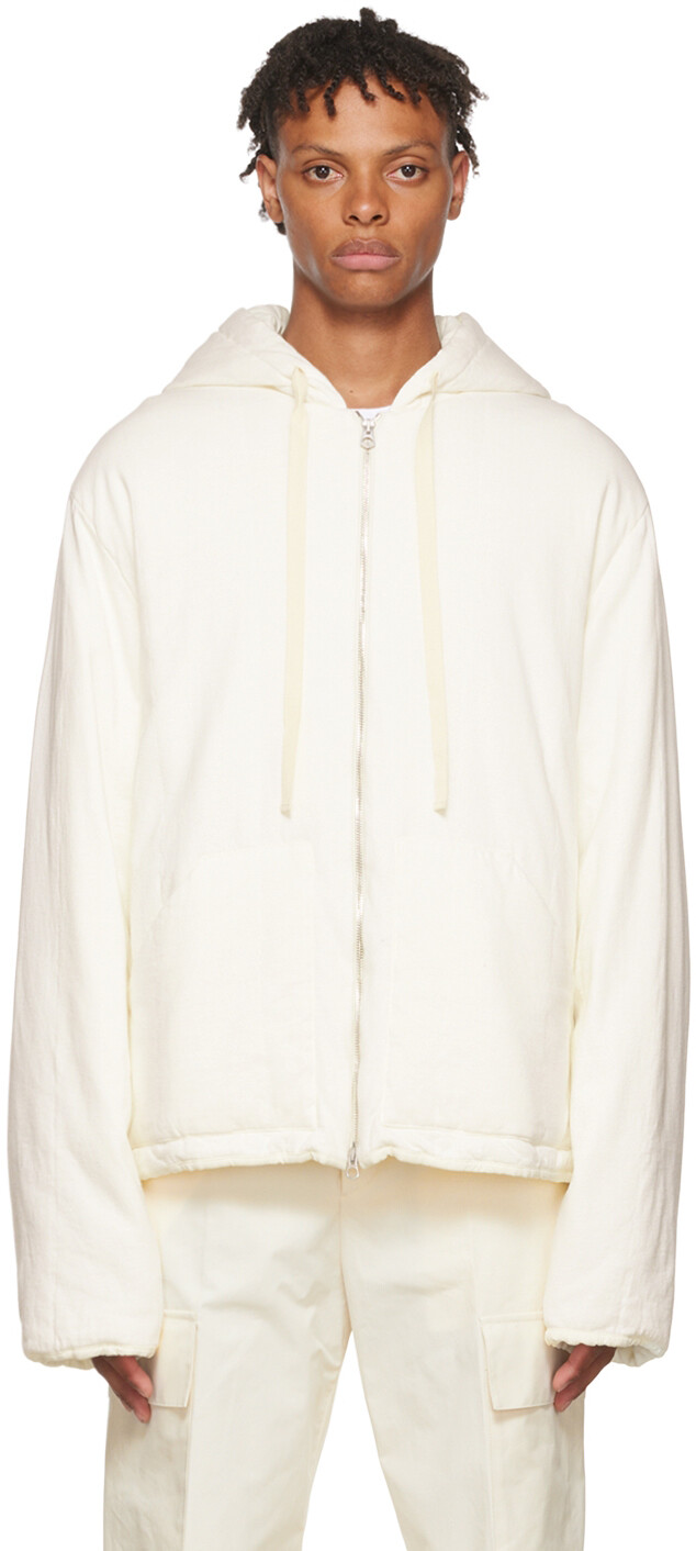 

Белая хлопковая куртка Jil Sander