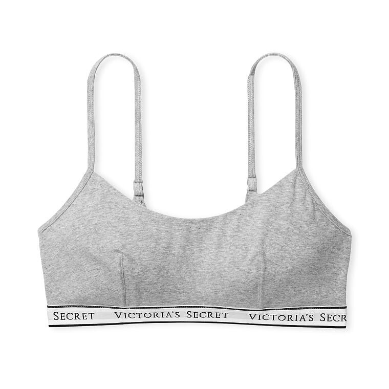 

Бюстгальтер Victoria's Secret Logo Cotton Scoop, серый