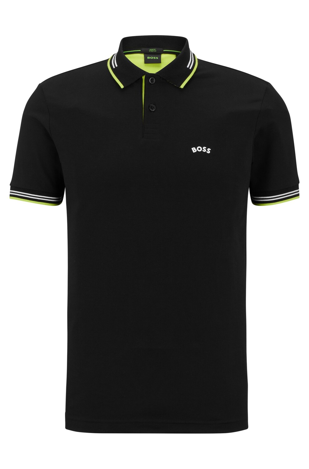 

Футболка поло Boss Slim-fit In Stretch Piqué, черный