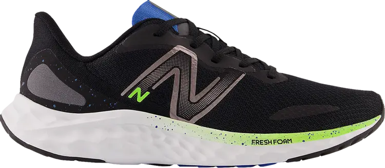 

Кроссовки New Balance Fresh Foam Arishi v4 2E Wide 'Black Pixel Green', черный
