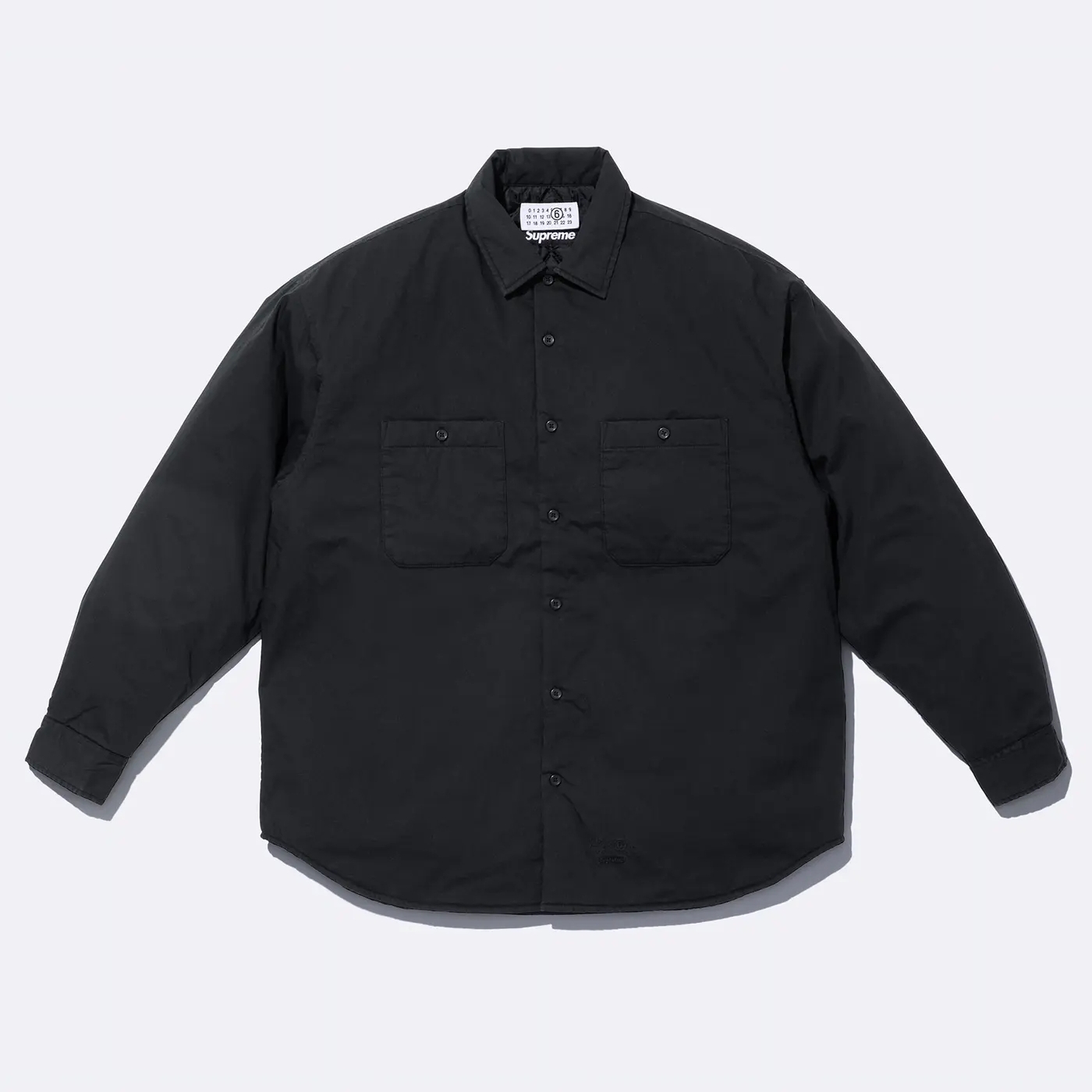 Стеганая рубашка Supreme x MM6 Maison Margiela, черный