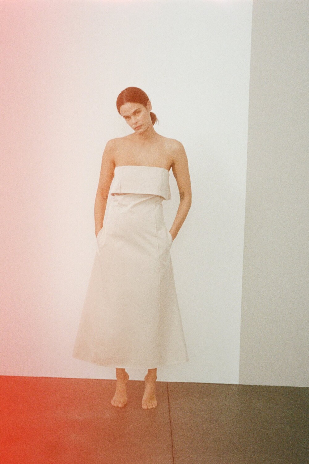 

Платье тренч ZARA, светло-бежевый
