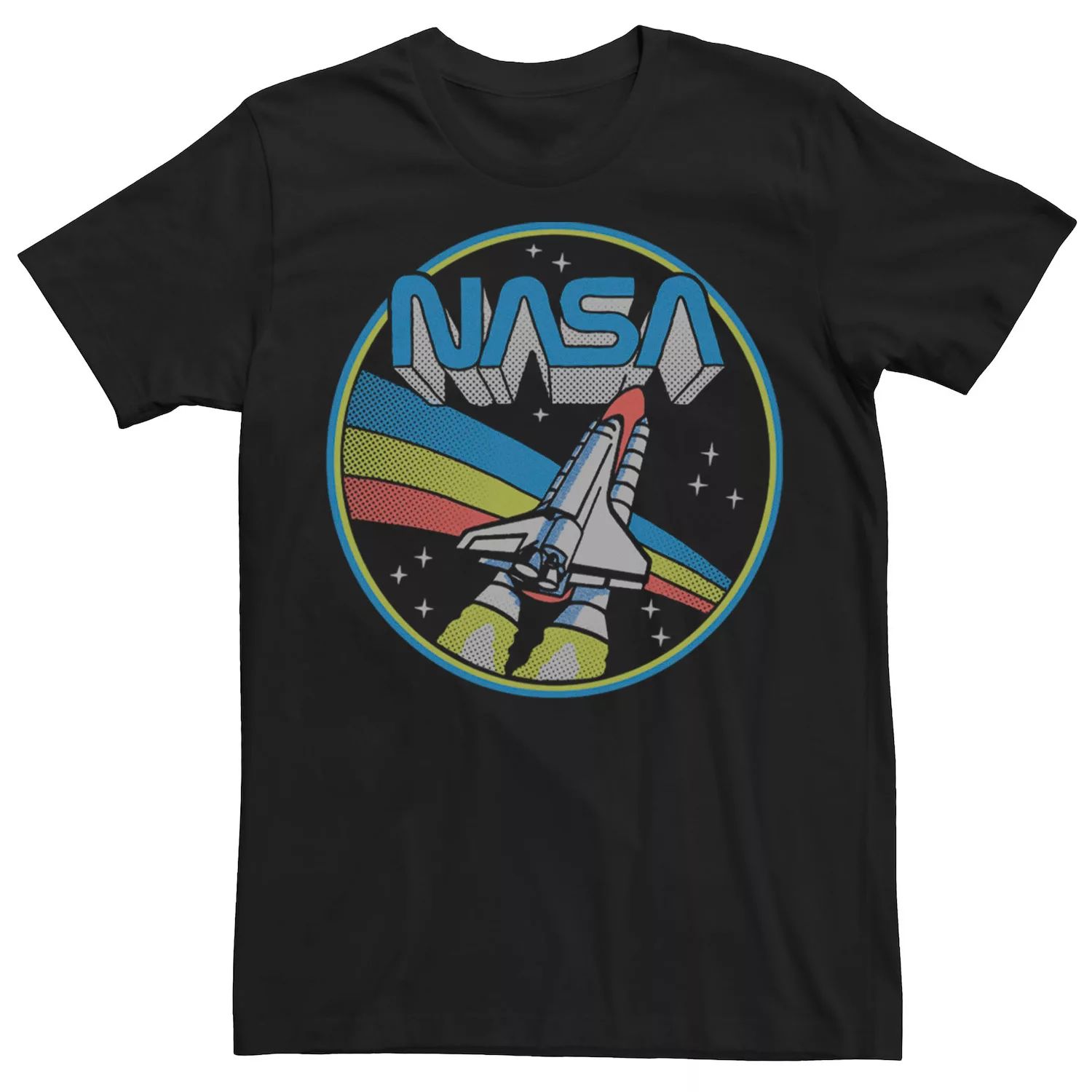 Мужская футболка с логотипом NASA в стиле ретро в стиле поп-круг Licensed Character