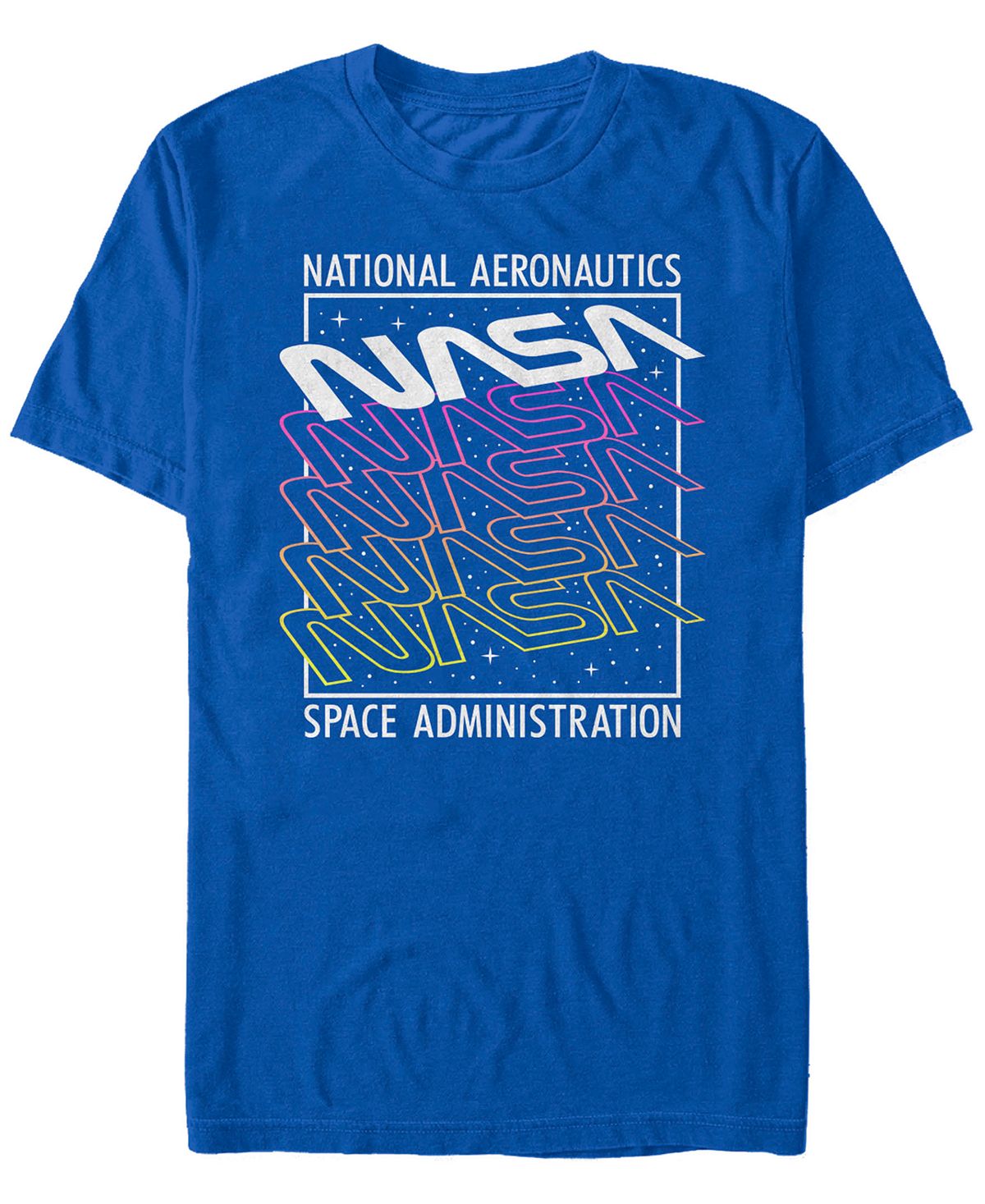 цена Мужская футболка nasa neon colours space administration с коротким рукавом Fifth Sun
