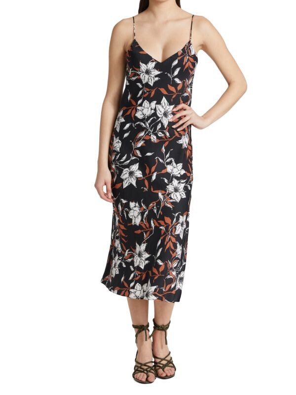 

Платье-комбинация mallory с цветочным принтом rag & bone Black floral