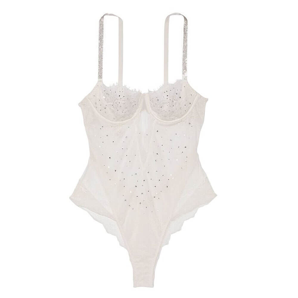

Боди-балконет без подкладки Victoria's Secret Very Sexy Wicked Teddy, белый