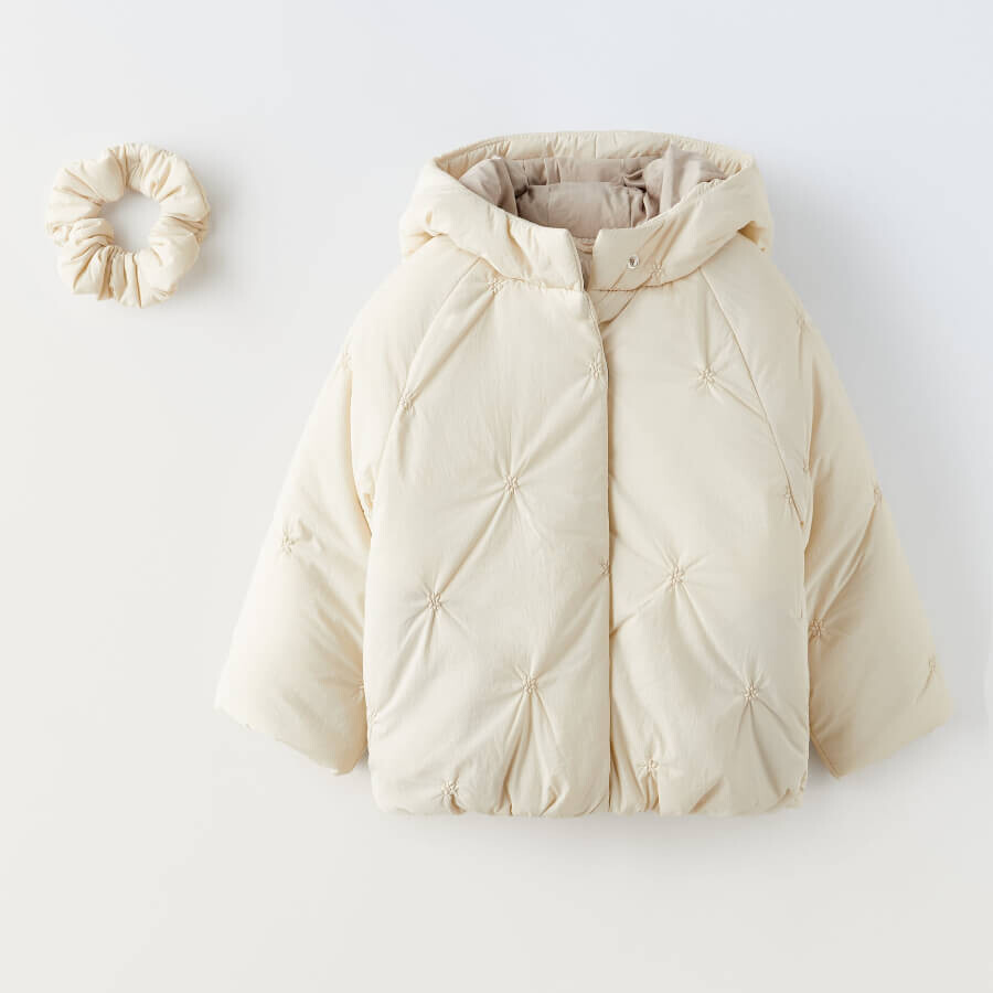 

Куртка Zara Puffer, экрю