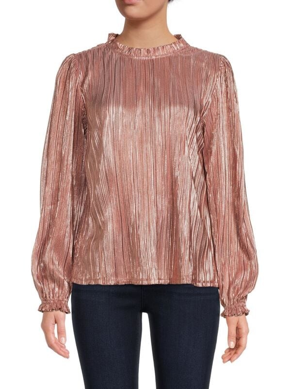 

Мятая блузка с длинным рукавом Socialite Rose gold