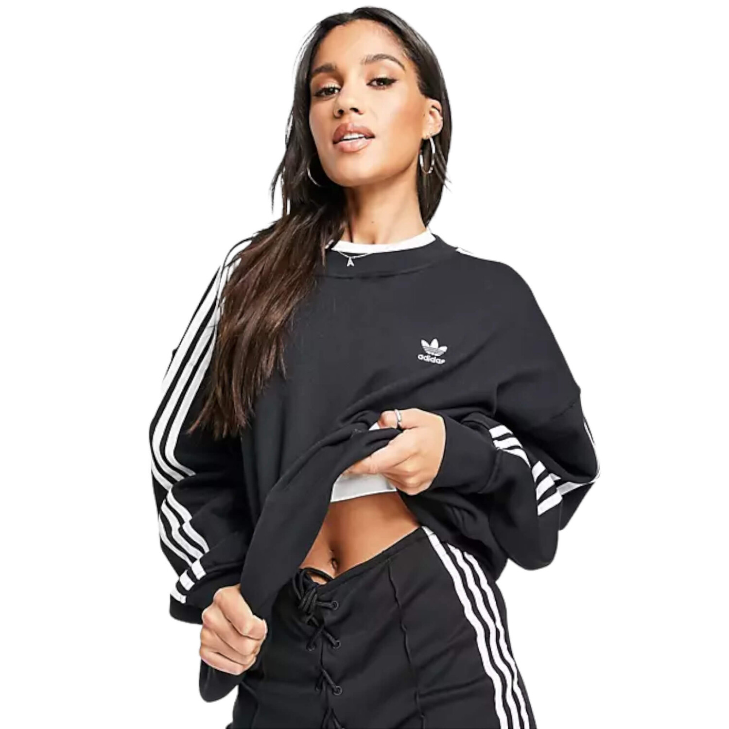 

Свитшот Adidas Originals Adicolor Three Stripe, черный