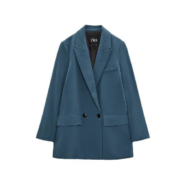 

Блейзер удлиненный Zara, индиго