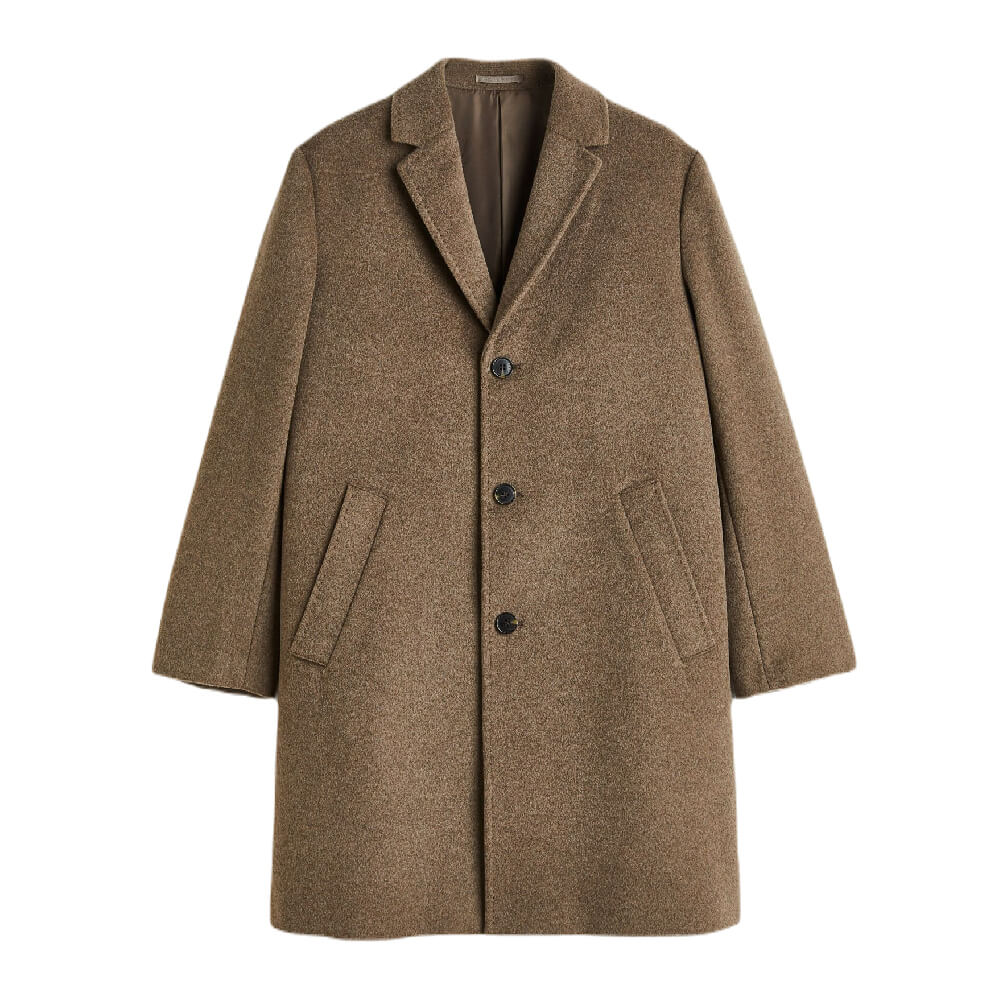 Пальто H&M Essentials No 1, коричневый однобортное пальто строгого кроя debenhams бежевый