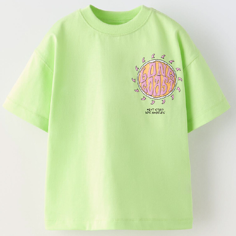 

Футболка Zara Sun Print, зеленый