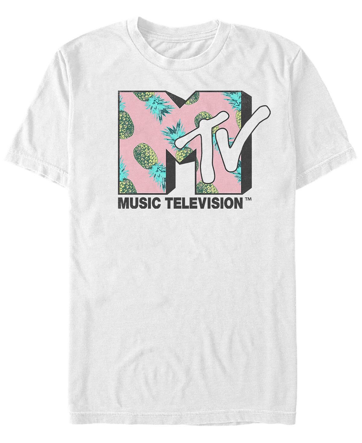 

Мужская футболка с коротким рукавом с логотипом ананаса mtv Fifth Sun, белый