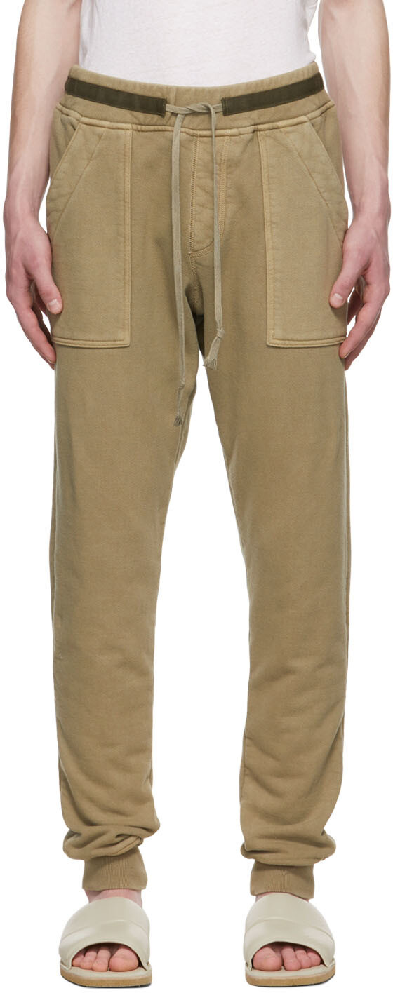 

Брюки для отдыха из хлопка цвета хаки Greg Lauren