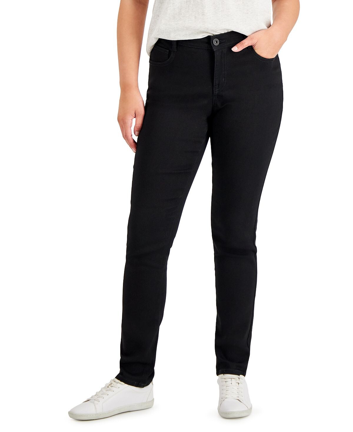 

Узкие джинсы petite со средней посадкой, созданные для macy's Style & Co