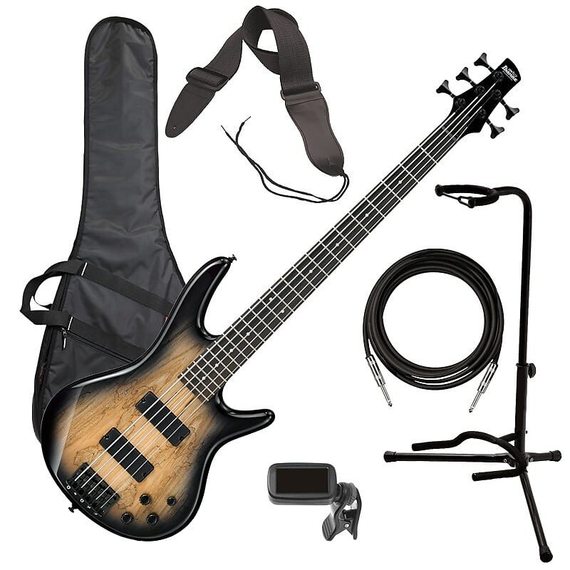 

Ibanez GSR205SM 5-струнная бас-гитара - Natural Grey Burst BASS ESSENTIALS BUNDLE