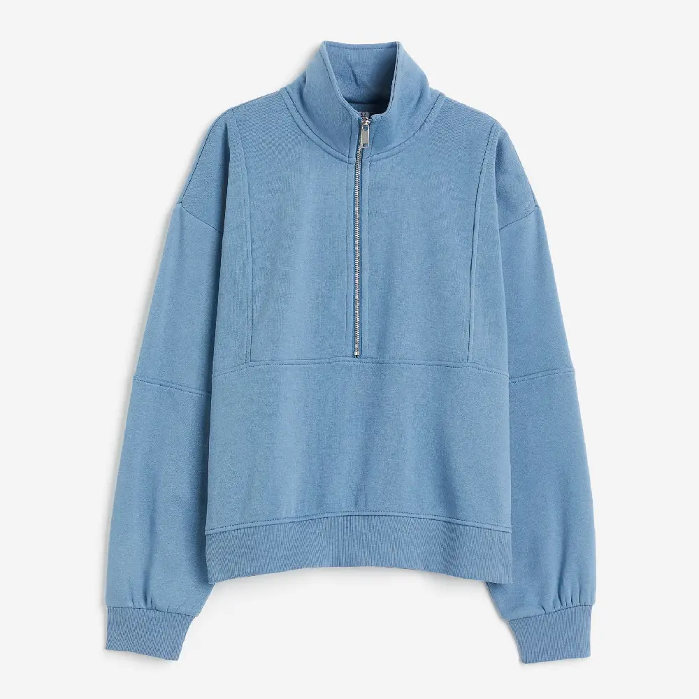 

Свитшот H&M Half-zip, синий