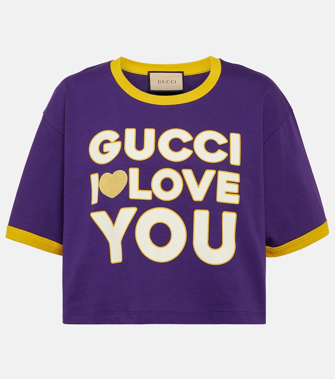 

Футболка из хлопкового джерси с принтом GUCCI, фиолетовый