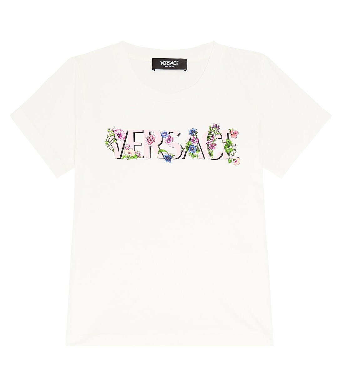 

Футболка из хлопкового джерси с декором medusa Versace Kids, белый