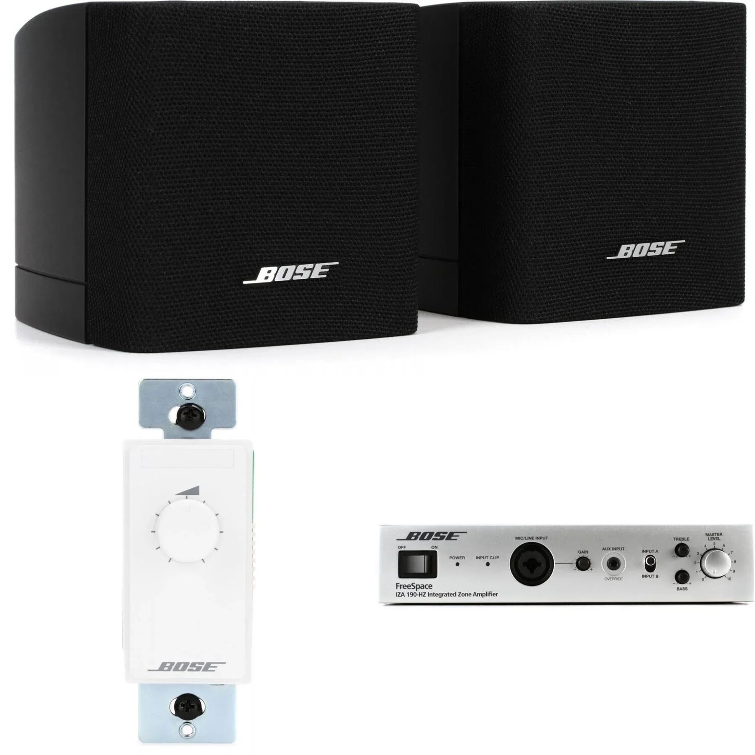 

Комплект для установки в розничном магазине Bose Professional для коммерческой установки с 2 сателлитами для поверхностного монтажа