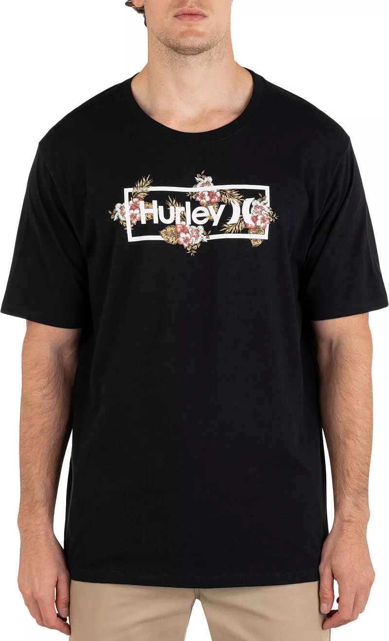 Мужская повседневная рубашка Hurley Explore Congo с коротким рукавом, черный мужская повседневная футболка с коротким рукавом для укулеле hurley тан бежевый