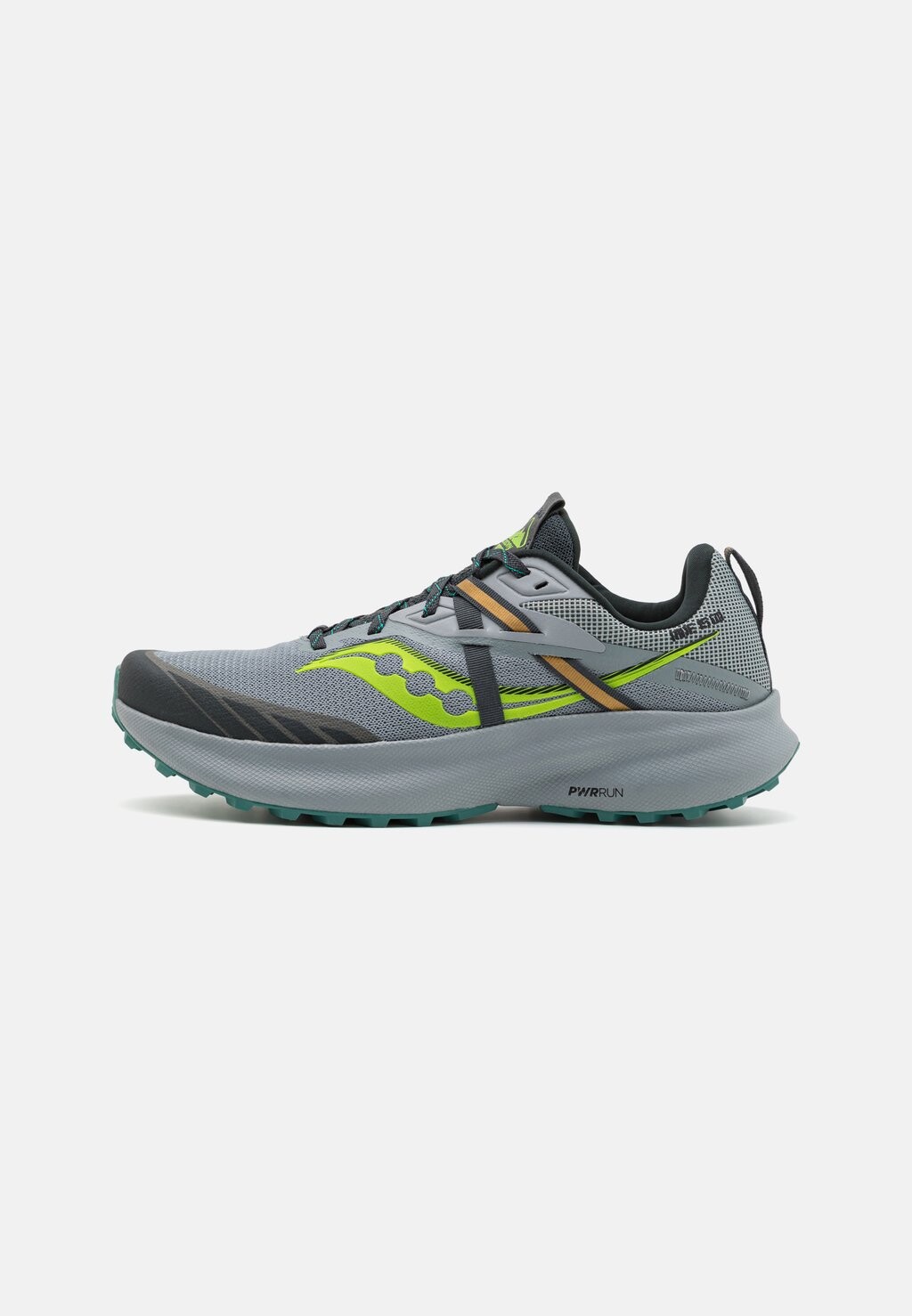 

Кроссовки для бега по пересеченной местности RIDE 15 TR Saucony, цвет fossil/citron, Серый