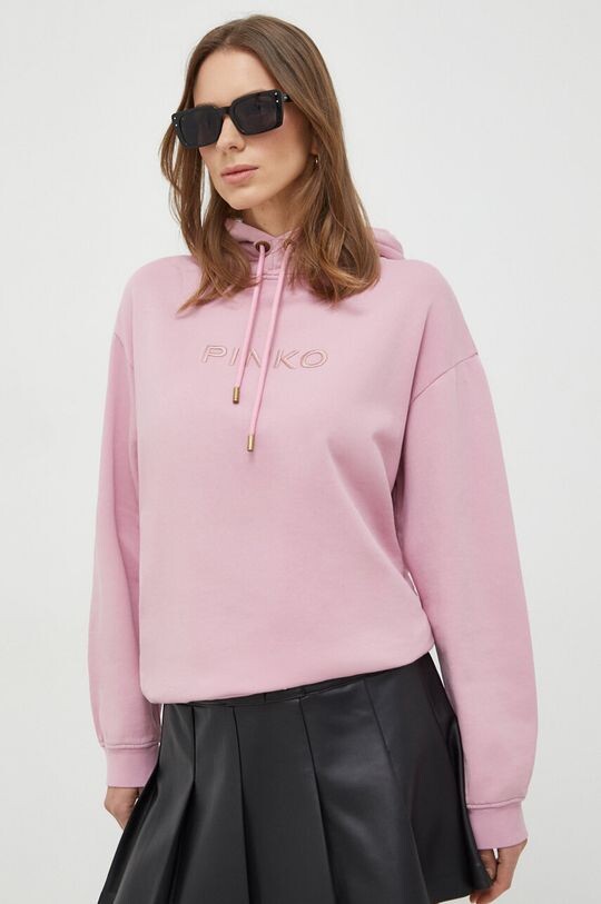 

Хлопковая толстовка Pinko, розовый