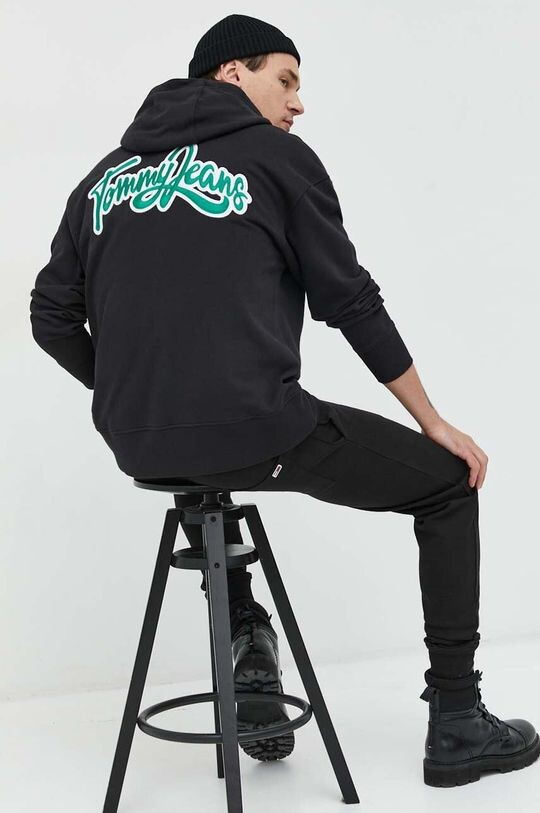 

Хлопковая толстовка Tommy Jeans, черный