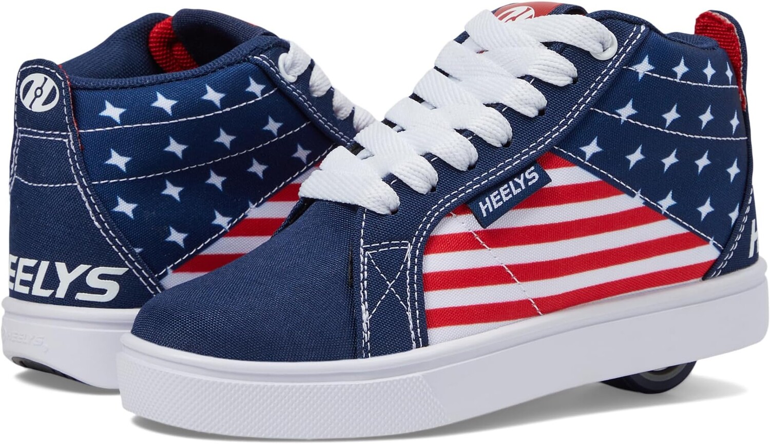 

Кроссовки Heelys Racer Mid, цвет Navy/Red/White
