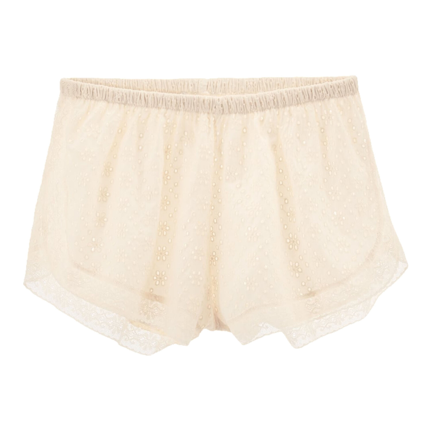 

Шорты Zara Embroidered Blonde Lace, бежевый