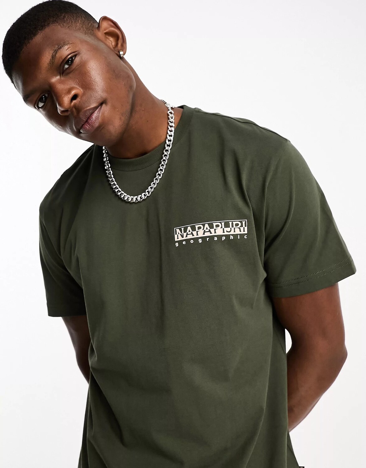 

Футболка Napapijri Freestyle Back Print, хаки