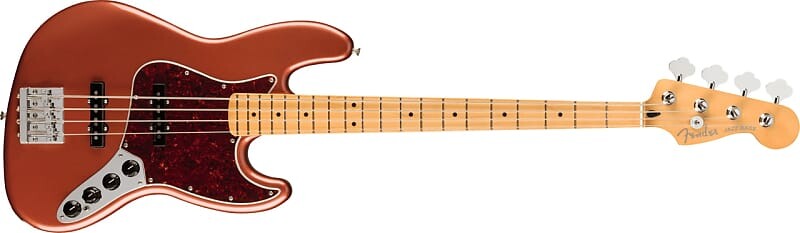 

Fender Player Plus Jazz Bass Guitar, кленовый гриф, цвет Aged Candy Apple Red с чехлом Deluxe Gig Bag