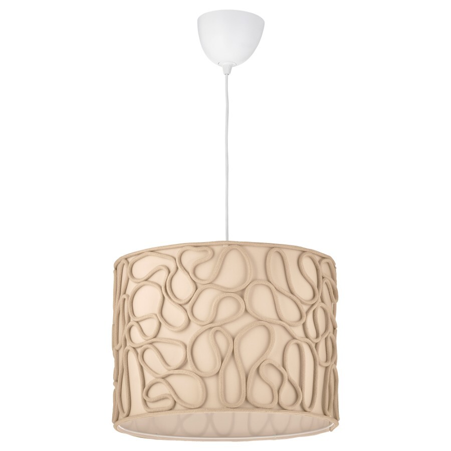 

Подвесной светильник Ikea Hemma / Vingmast, бежевый/белый