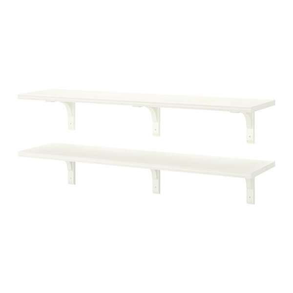 

Полка навесная Ikea Bergshult/Ramshult, комбинация, 120x30 см, белый