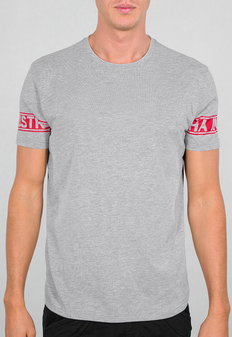 

Футболка Alpha Industries Sleeve Print, серая