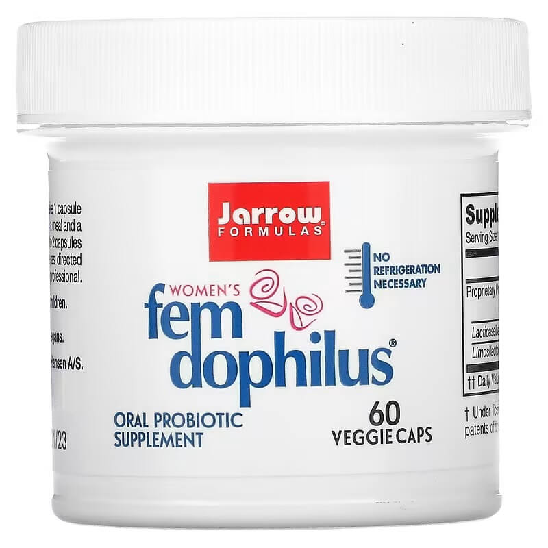 Fem Dophilus добавка для женщин Jarrow Formulas, 60 капсул пробиотики для женского здоровья jarrow formulas fem dophilus 60 шт